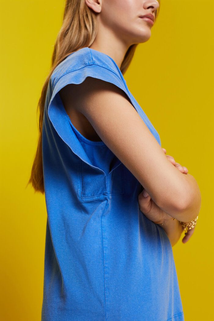 Kortärmad T-shirt med fladdermusärm, BRIGHT BLUE, detail image number 2