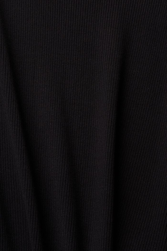 Ribbad tröja, LENZING™ ECOVERO™, BLACK, detail image number 1