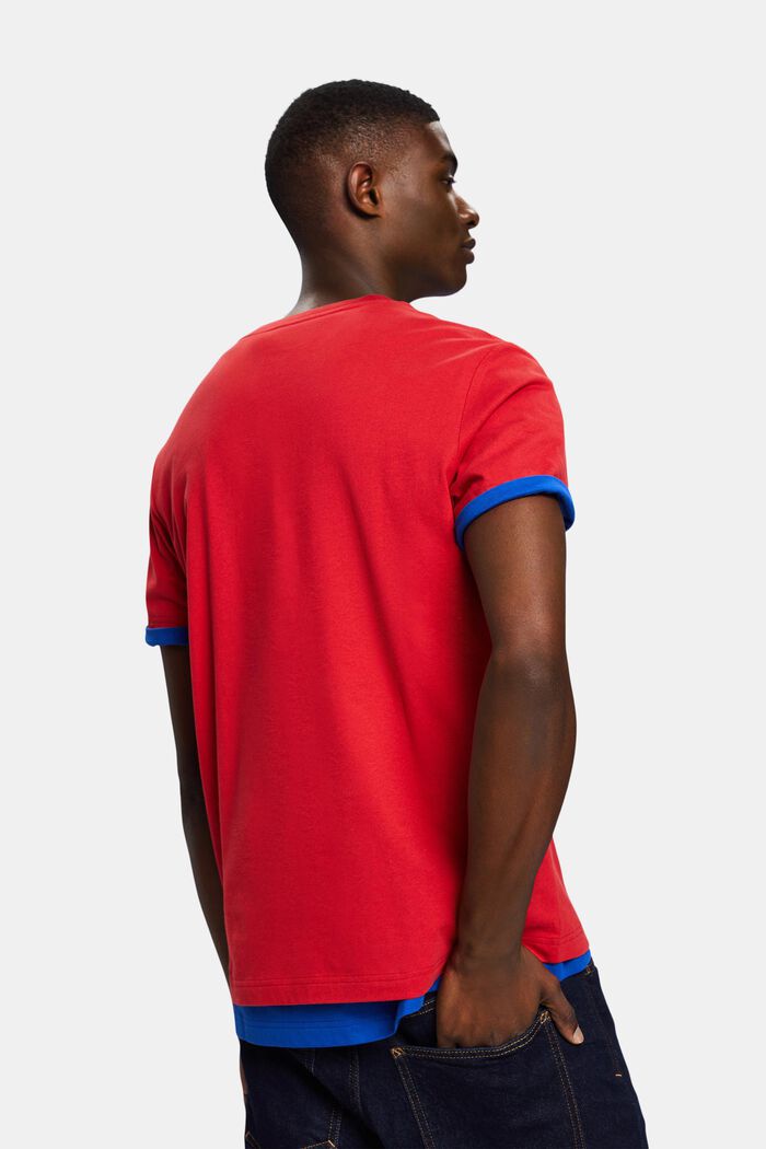 T-shirt med logo, unisexmodell, DARK RED, detail image number 4