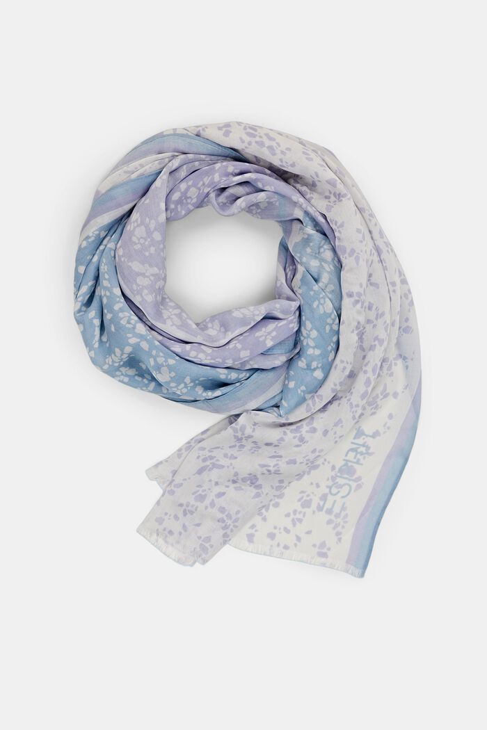 Lätt mönstrad scarf, LIGHT BLUE, detail image number 0
