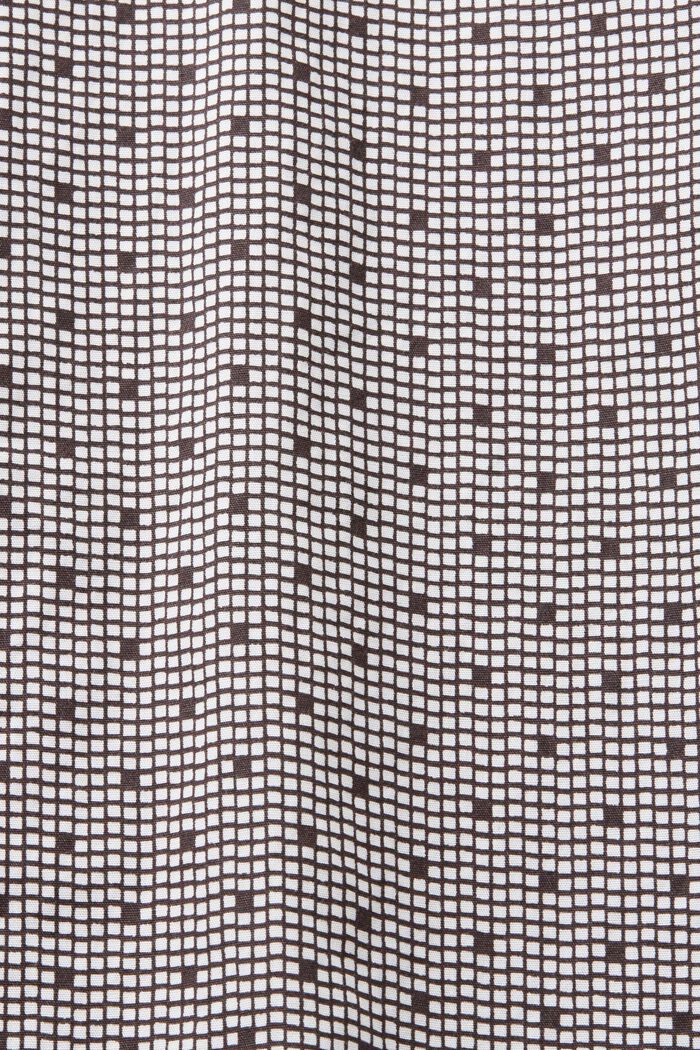 Mönstrad button down-skjorta, 100% bomull, DARK BROWN, detail image number 4