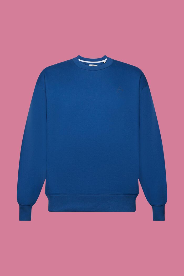 Sweatshirt med litet delfintryck, BRIGHT BLUE, detail image number 6