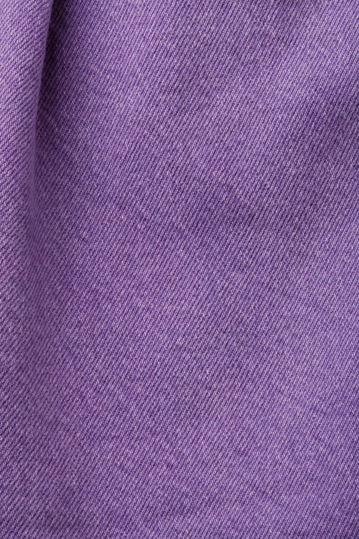 Shorts med hög midja och linneandel, PURPLE, detail image number 7