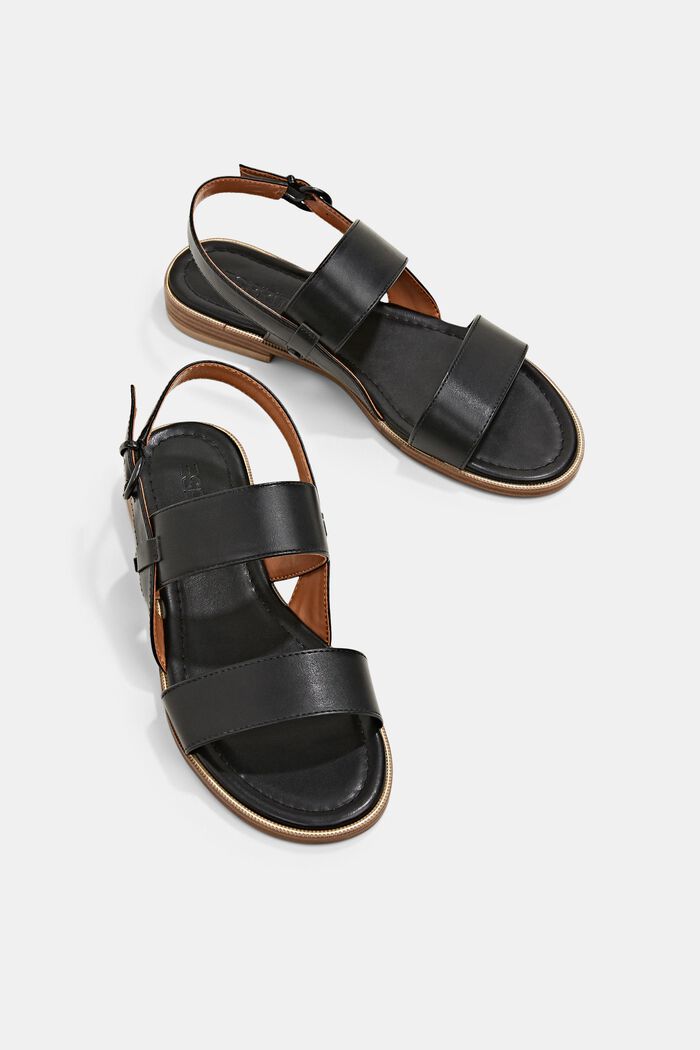 Sandal med bred rem, BLACK, detail image number 6