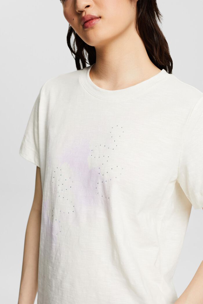Mönstrad T-shirt med slub-struktur, ICE, detail image number 3