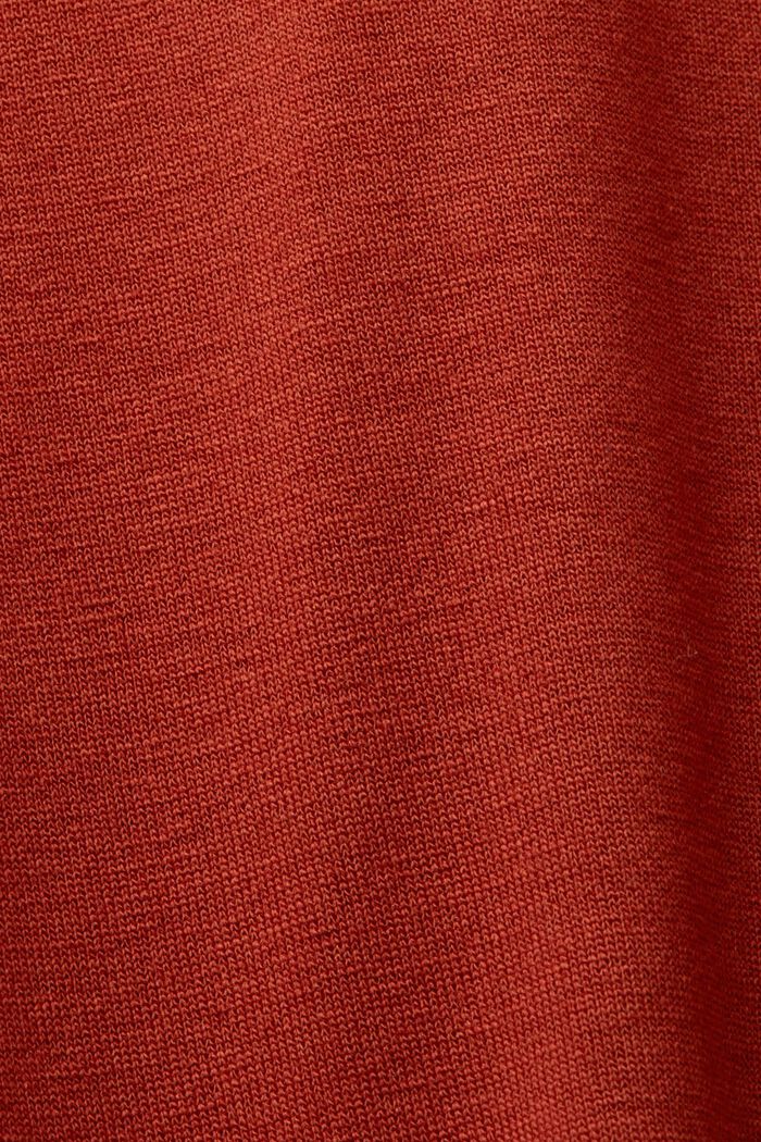 Jerseyklänning med utsvängd ärm, TERRACOTTA, detail image number 5