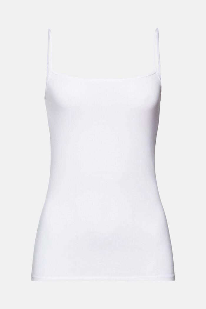 Camisole i strechigt tyg, WHITE, detail image number 6