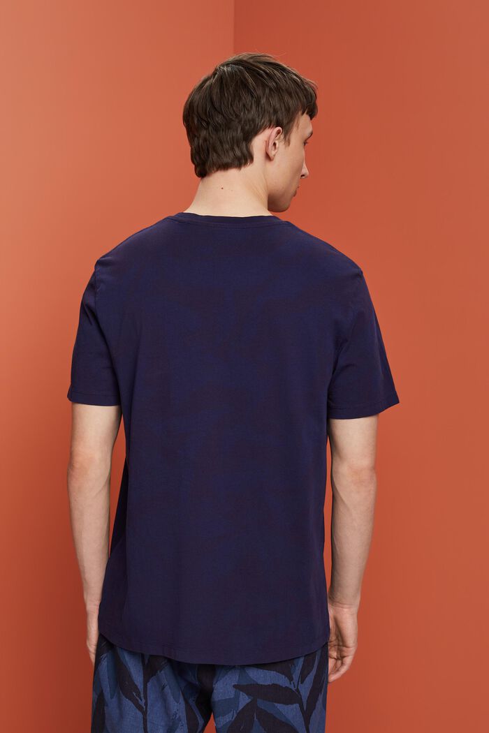 T-shirt med rund ringning, 100 % bomull, DARK BLUE, detail image number 3