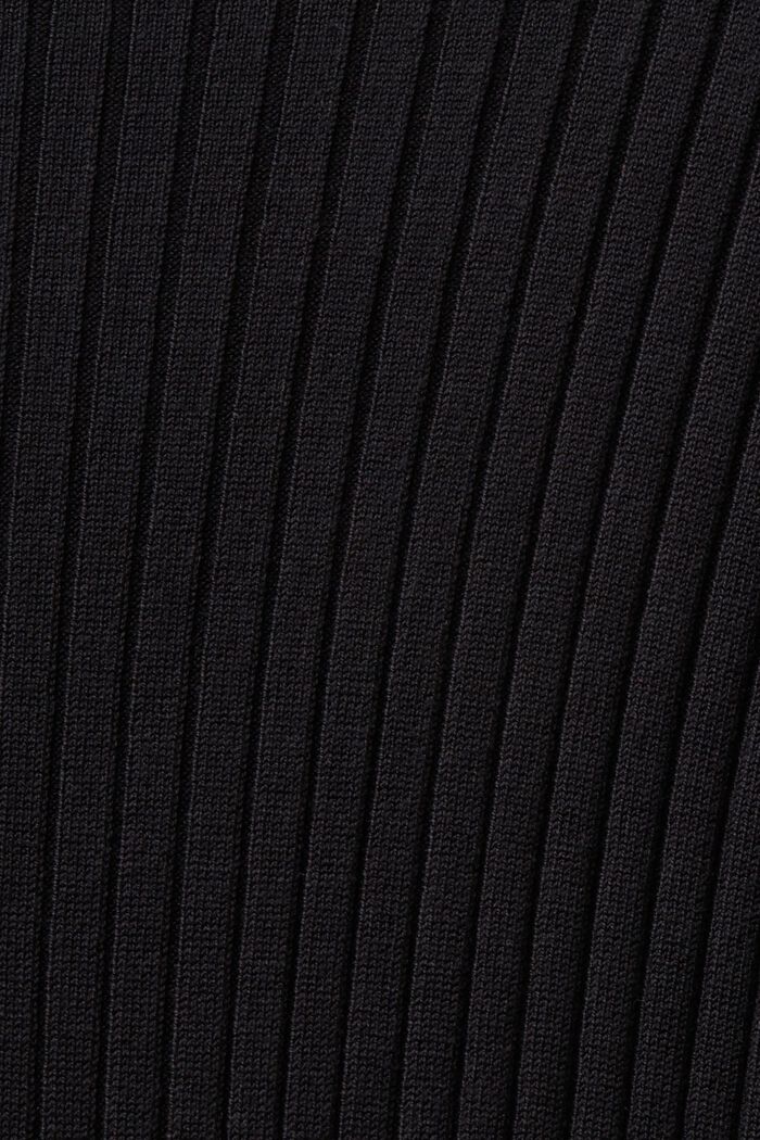 Ribbstickad maxiklänning, BLACK, detail image number 5