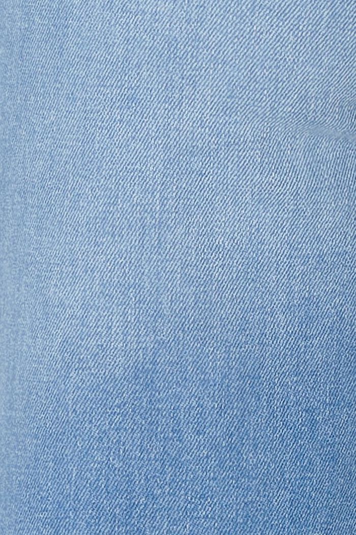 Jeans med raka ben och midjeband över magen, BLUE MEDIUM WASHED, detail image number 1
