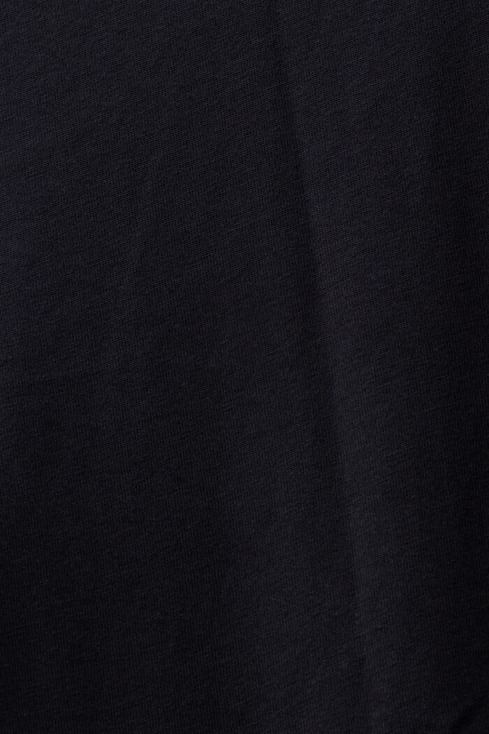 T-shirt med holografiskt tryck, BLACK, detail image number 4