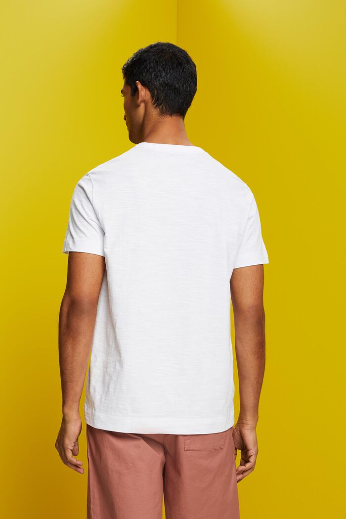 T-shirt i jersey med tryck på bröstet, 100 % bomull, WHITE, detail image number 3