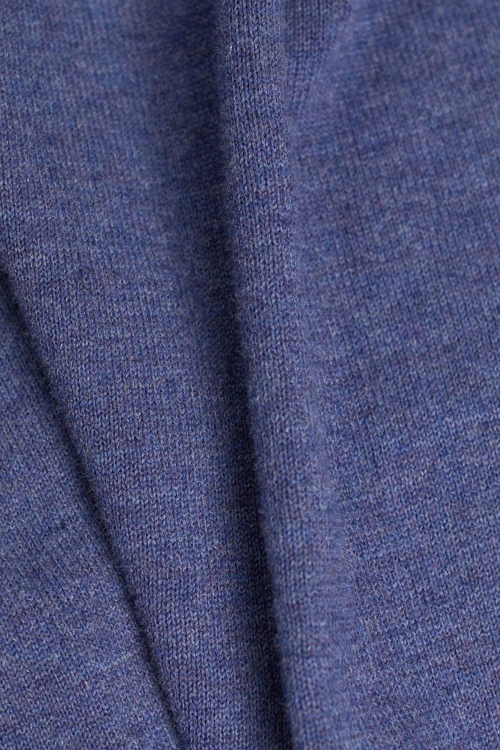 Stickad huvtröja, GREY BLUE, detail image number 5