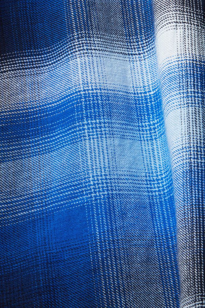 Skotskrutig skjorta i mix av bomull och hampa, BLUE, detail image number 5