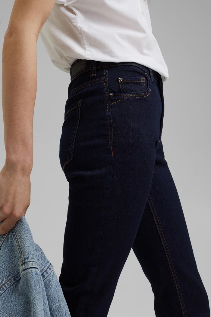 Superstretchiga jeans med ekologisk bomull, BLUE RINSE, detail image number 2