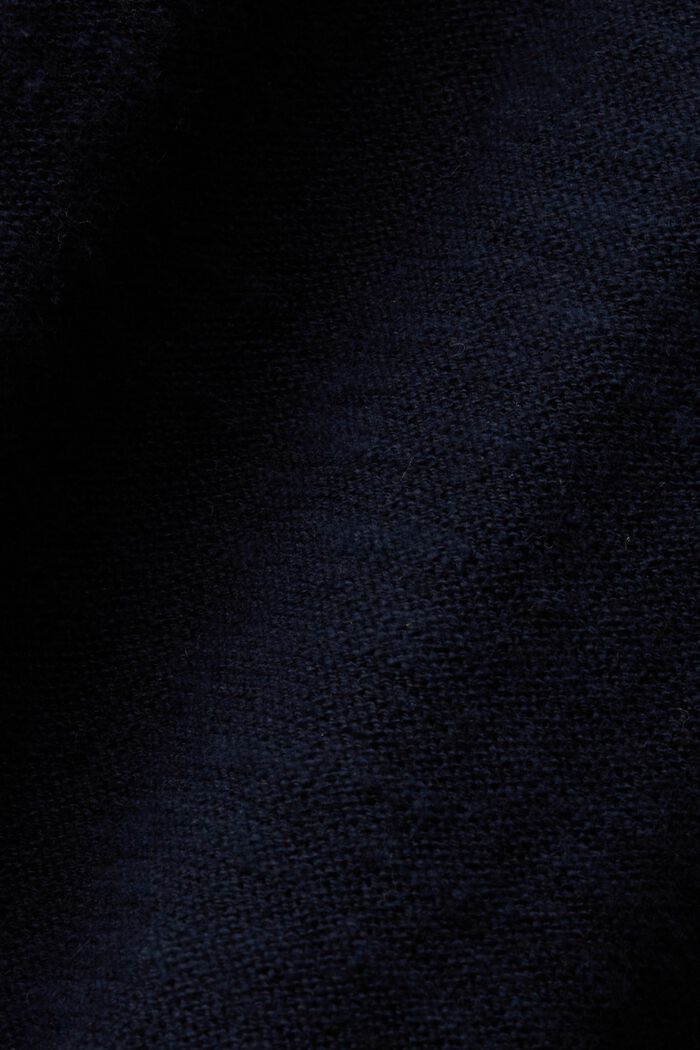 Kortärmad tröja, bomull-linnemix, NAVY, detail image number 5