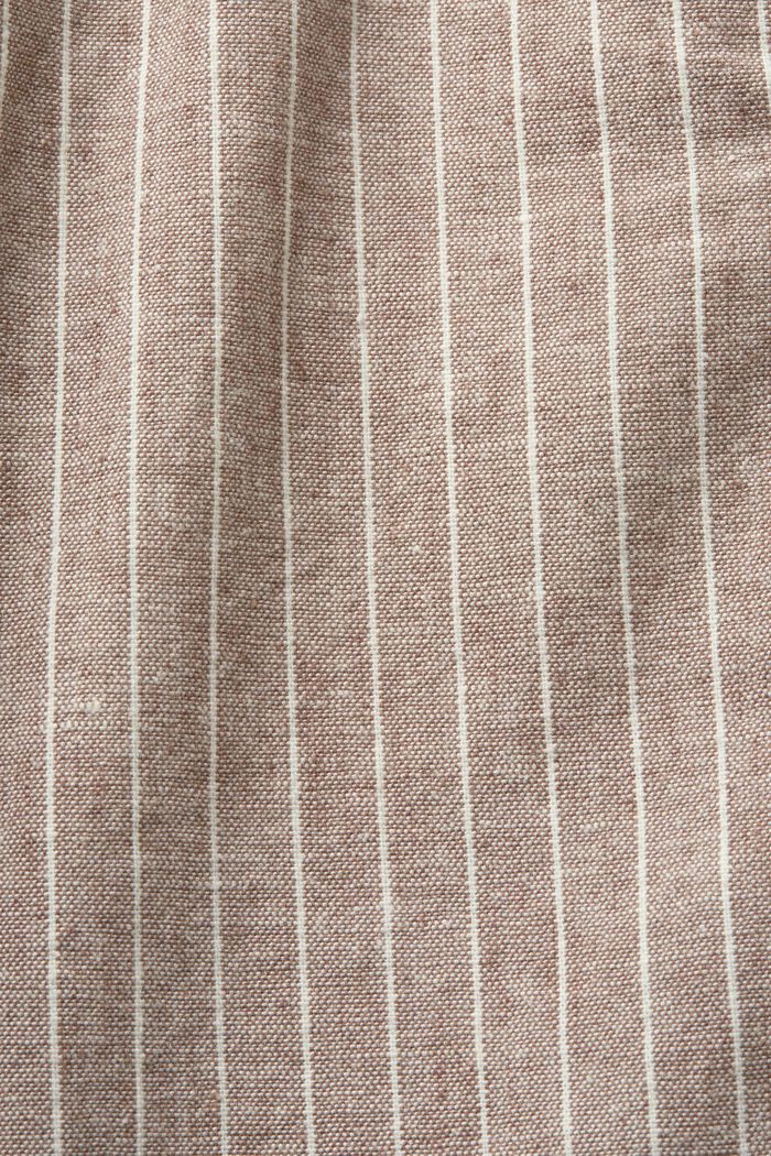 Randiga chino-shorts, bomull-linnemix, BEIGE, detail image number 8