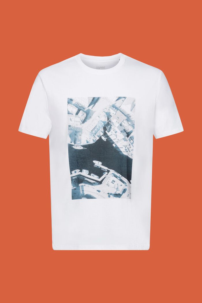 T-shirt med tryck, 100% bomullsjersey, WHITE, detail image number 6