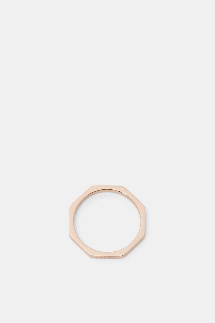 Kantig ring, rostfritt stål, ROSEGOLD, detail image number 0