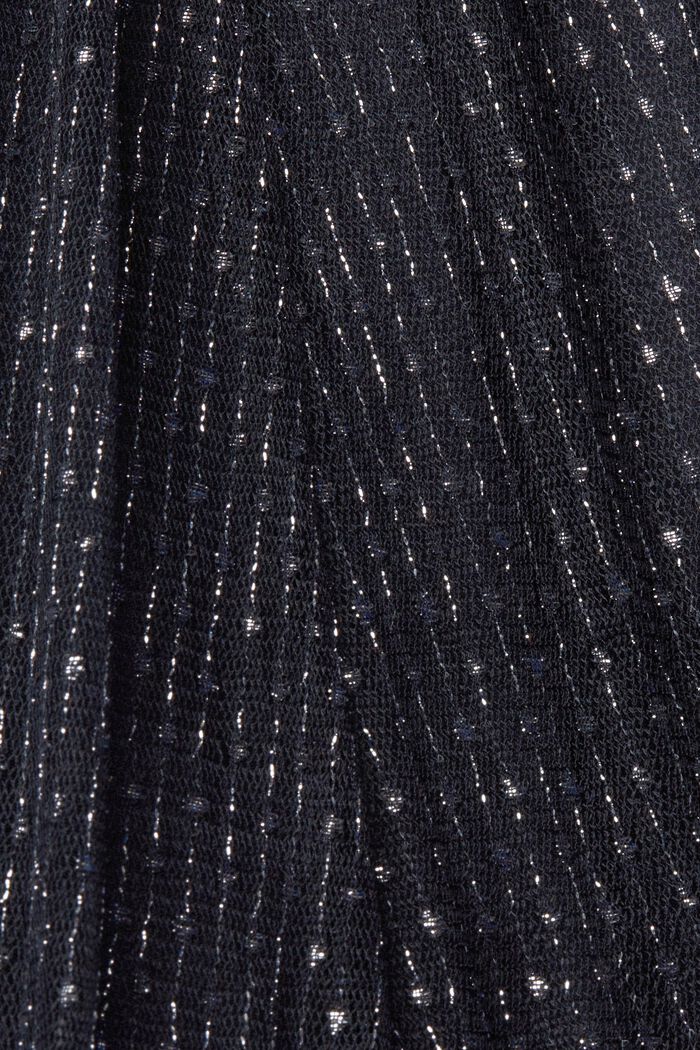 Midikjol med glittereffekt, NAVY, detail image number 4