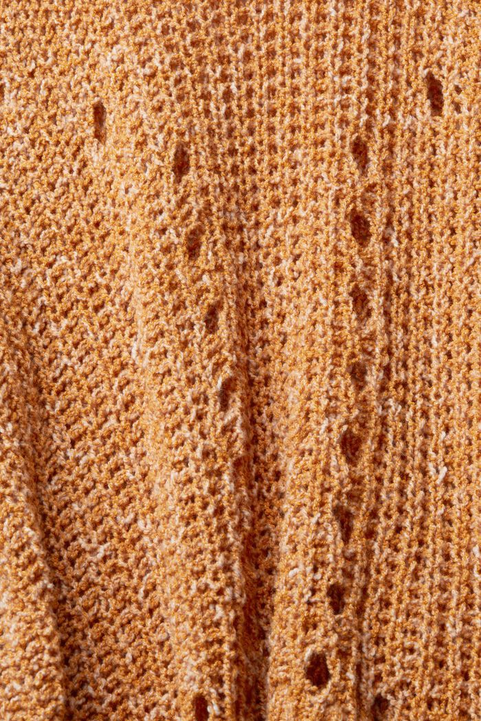 Pointelle-tröja, bomullsblandning, HONEY YELLOW, detail image number 4
