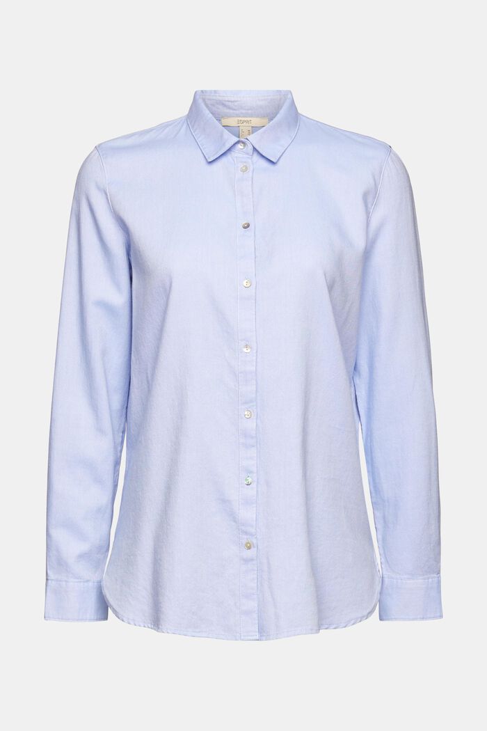 Skjortblus i 100% bomull, LIGHT BLUE, detail image number 2