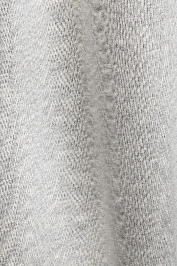 Huvtröja i fleece med logo, unisexmodell, LIGHT GREY, detail image number 7