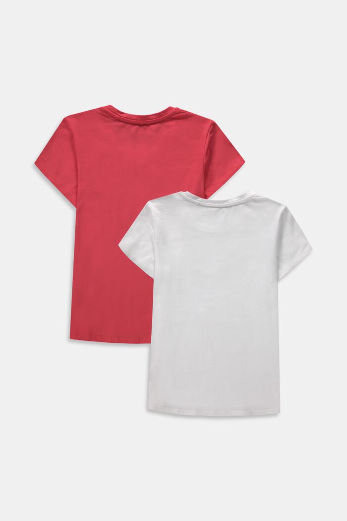 T-shirt med logotryck i 2-pack, ORANGE RED, detail image number 1