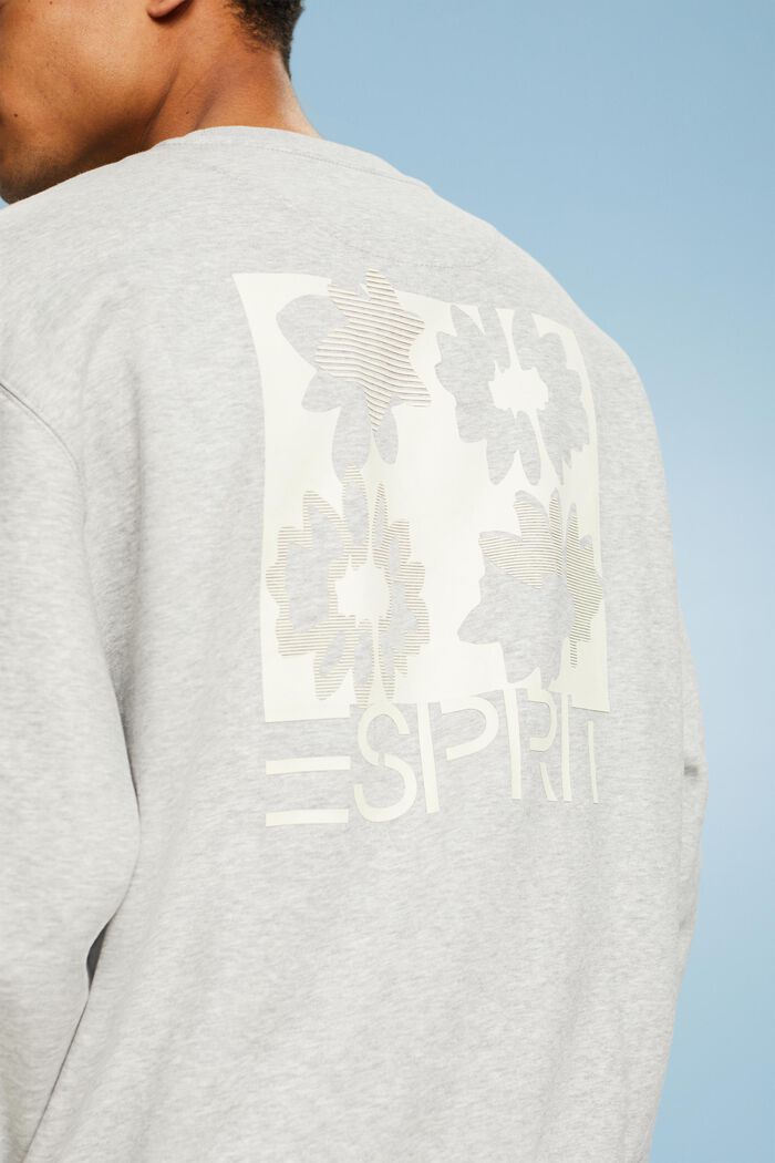 Sweatshirt med logotryck, LIGHT GREY, detail image number 2