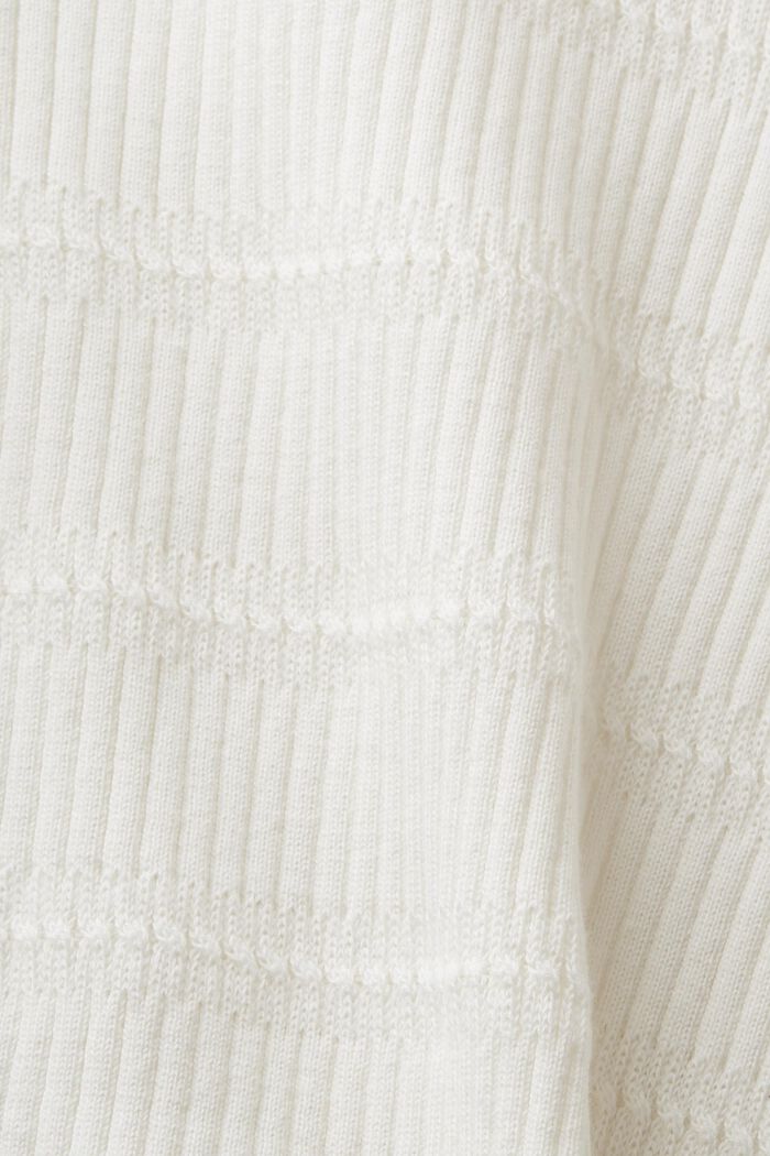 Stickad kortärmad tröja, OFF WHITE, detail image number 6