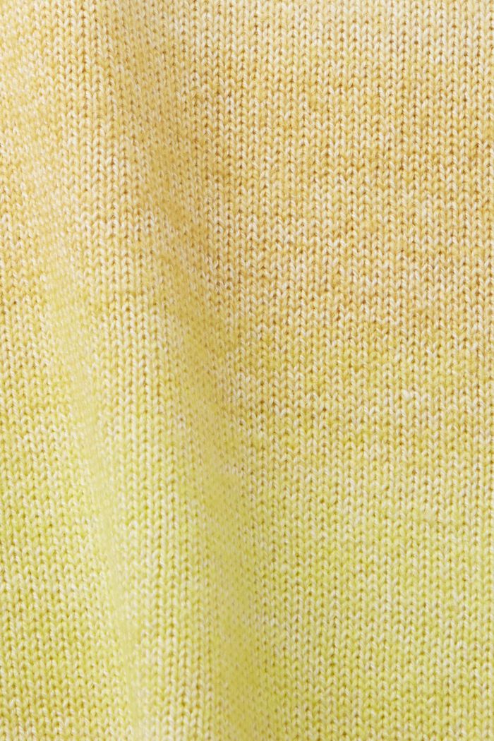 Kortärmad tröja, bomullsblandning, BRIGHT YELLOW, detail image number 5