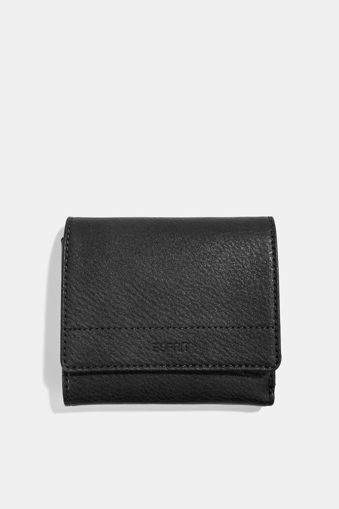 Liten plånbok i skinnlook, BLACK, detail image number 0