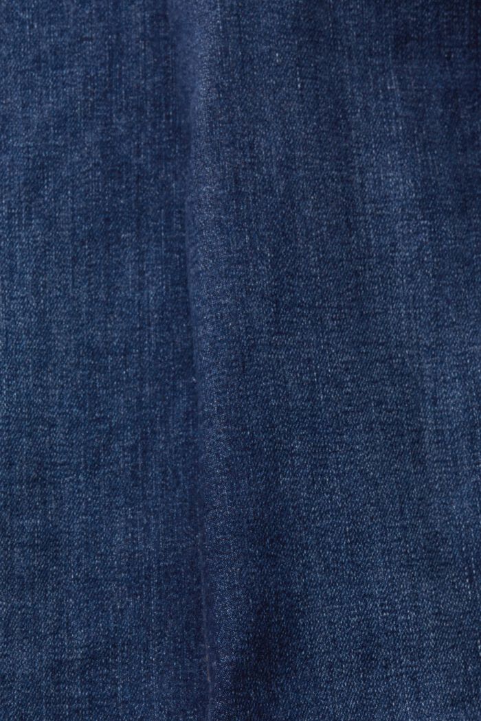 Kortare jeans med kick flare, BLUE DARK WASHED, detail image number 6
