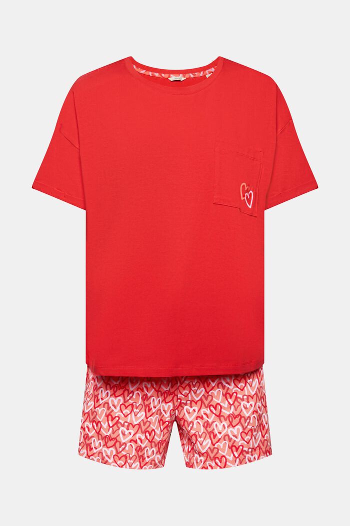 Pyjamasset med hjärttryck, RED, detail image number 5