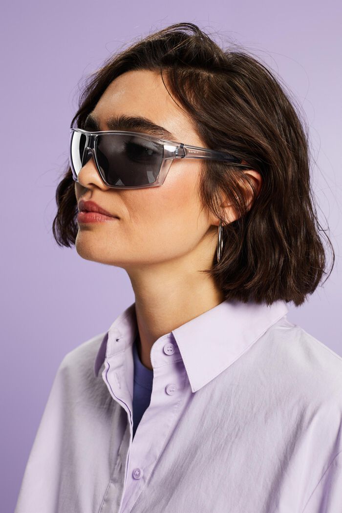 Sportiga solglasögon i unisexmodell, GREY, detail image number 5