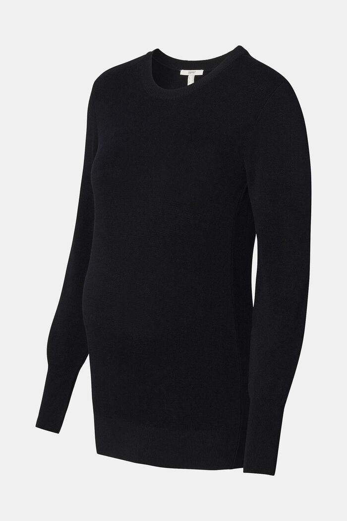 MATERNITY Sweatshirt med rund ringning, BLACK INK, detail image number 4