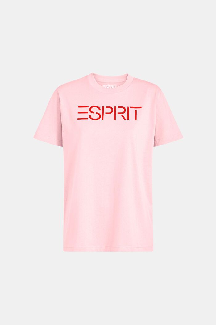 T-shirt i bomullsjersey med logo, unisexmodell, LIGHT PINK, detail image number 6