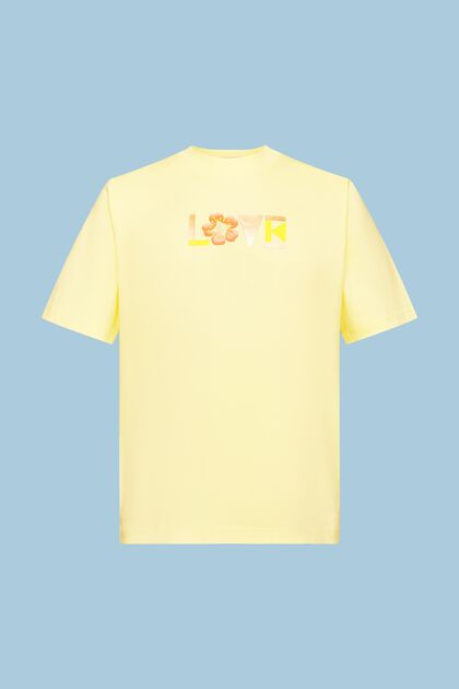 T-shirt i pimabomull med tryck, unisexmodell