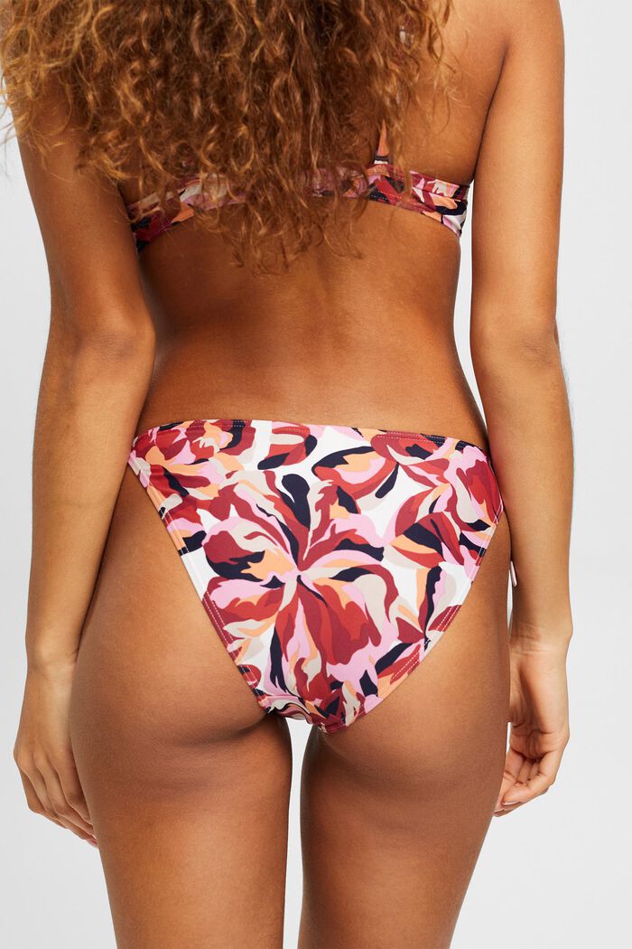Carilo beach bikiniunderdel med blomtryck, DARK RED, detail image number 4