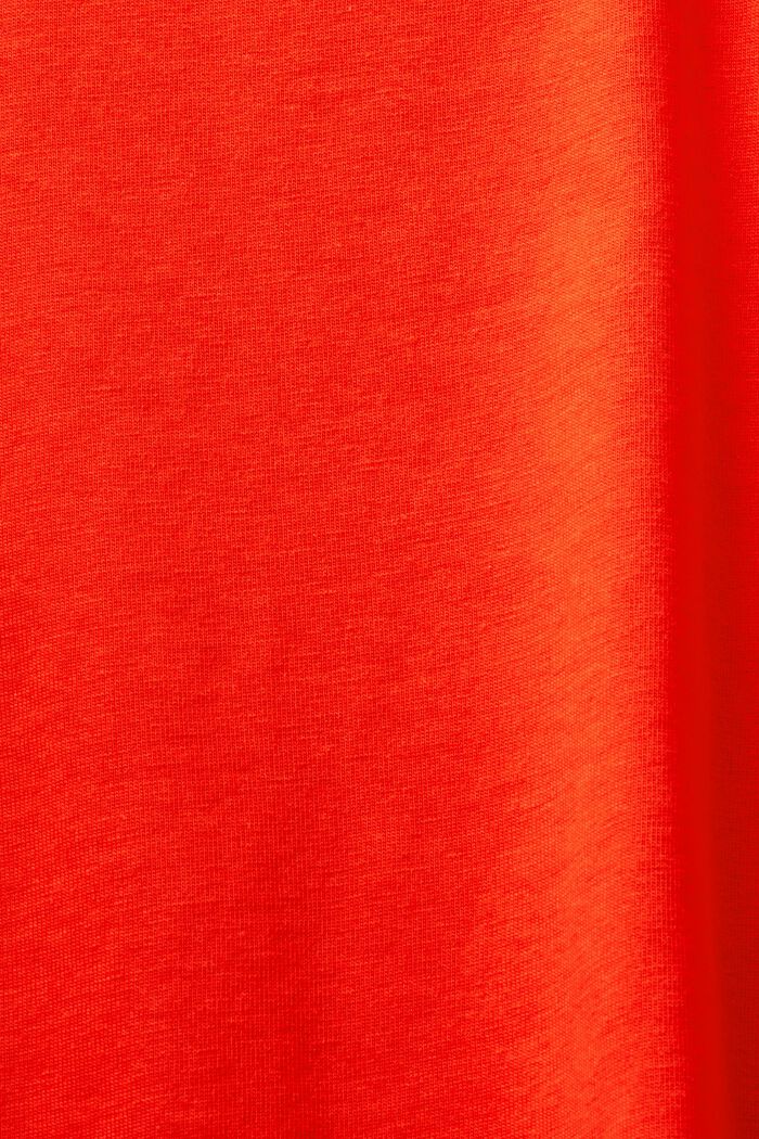 T-shirt i bomull med rund ringning, RED, detail image number 5