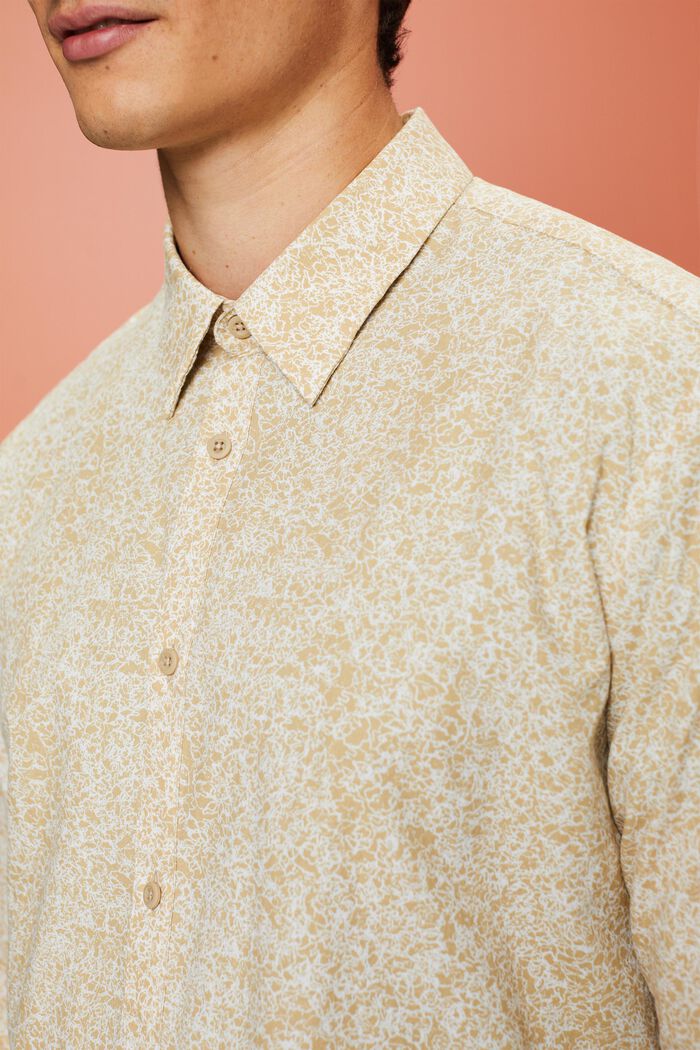 Mönstrad skjorta, 100% bomull, SAND, detail image number 2