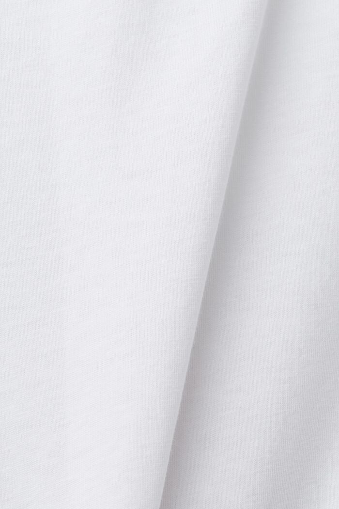 T-shirt i bomull med tryck fram, WHITE, detail image number 5