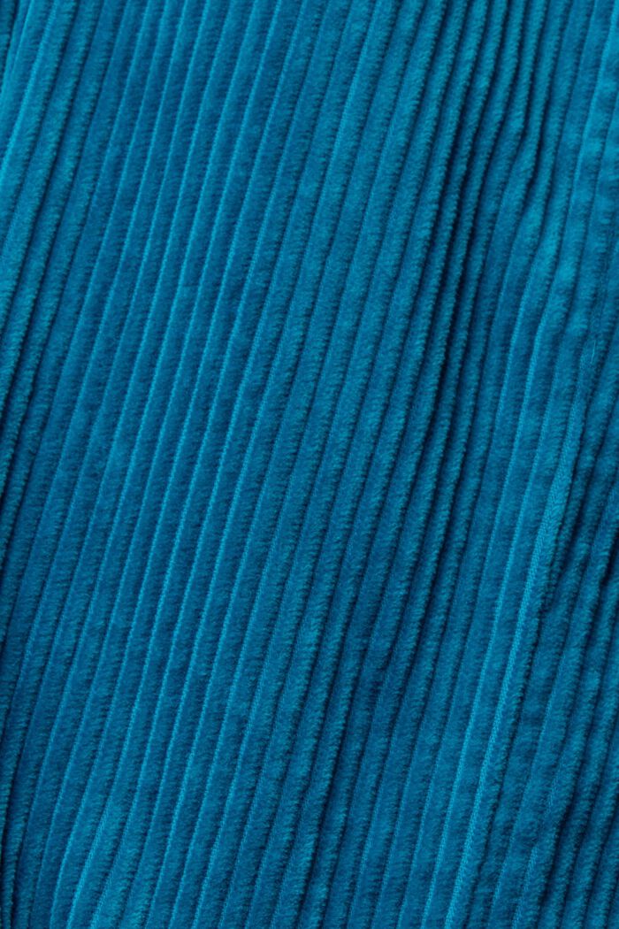 Manchesterbyxa med kortare, vida ben, TEAL BLUE, detail image number 1
