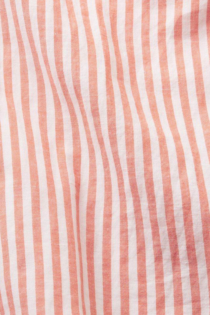 Randig skjorta i bomullspoplin, BRIGHT ORANGE, detail image number 5