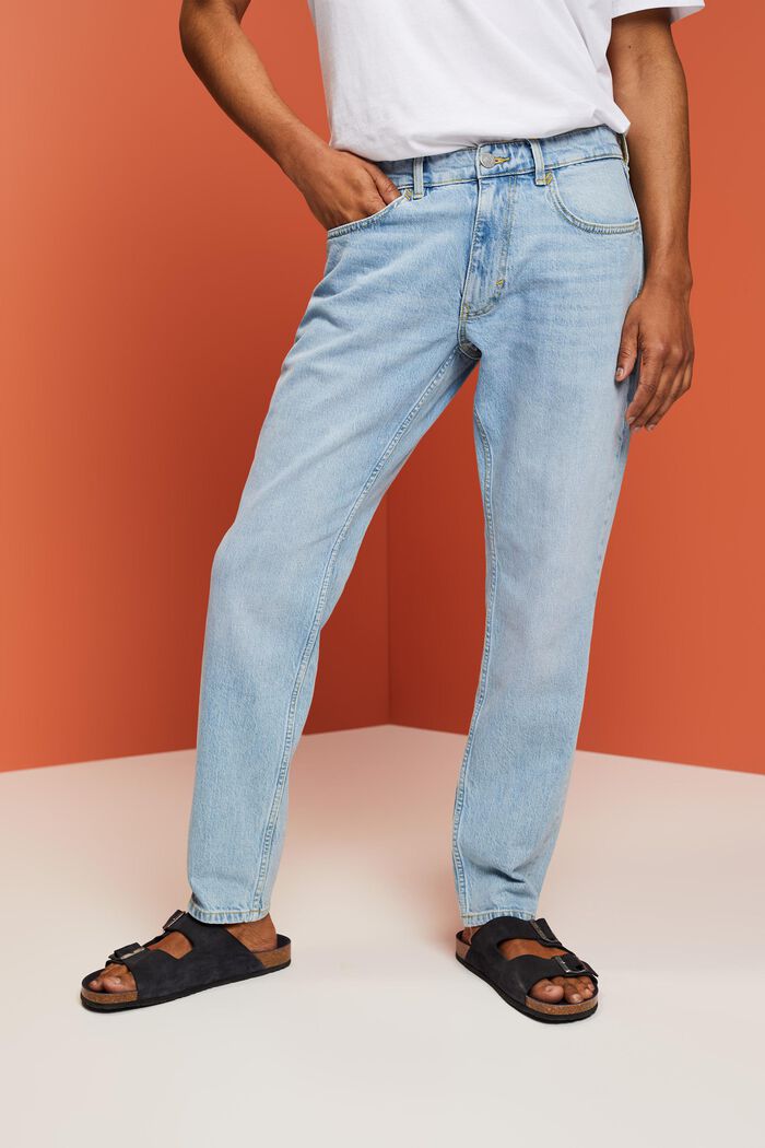 Avslappnade jeans med smal passform, BLUE LIGHT WASHED, detail image number 0