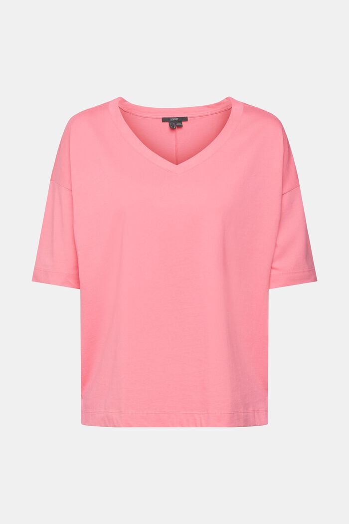 V-ringad oversize-T-shirt, PINK FUCHSIA, detail image number 7
