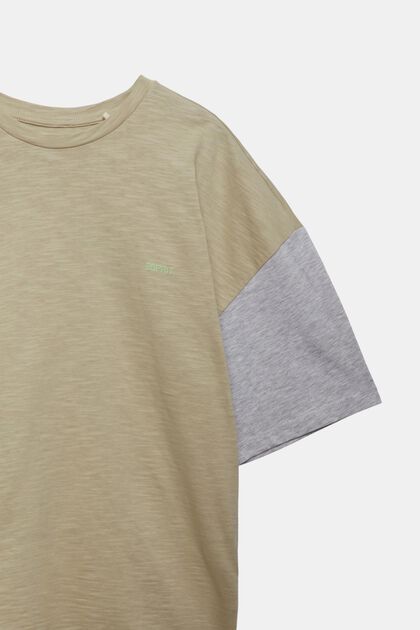 Tvåfärgad T-shirt med slubstruktur