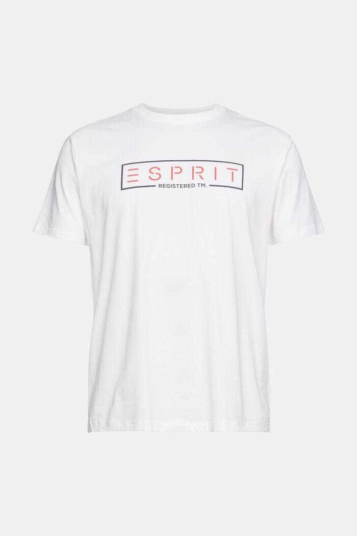 Jersey-T-shirt med logo, 100% bomull