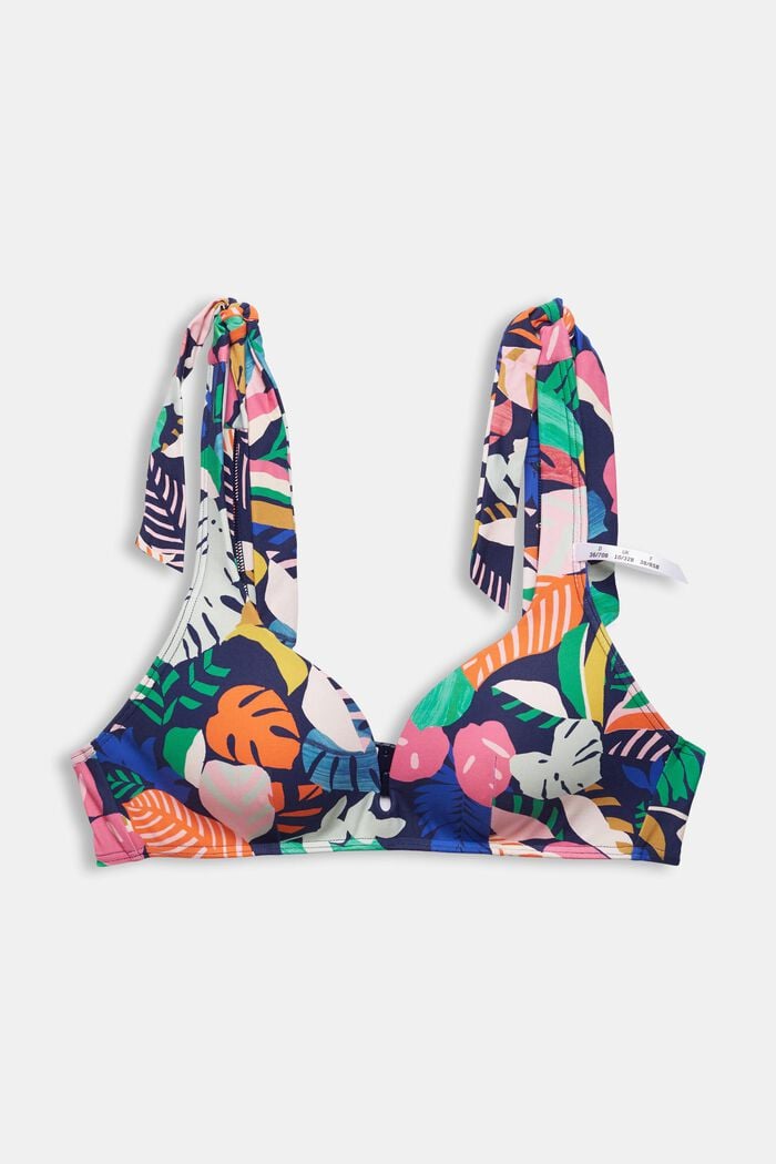 Färgglatt mönstrad bikiniöverdel med reglerbara axelband