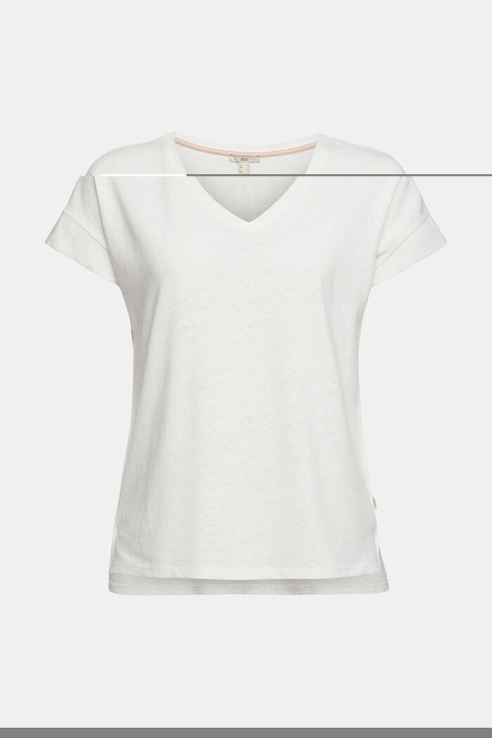Med linne: T-shirt med V-ringning, OFF WHITE, detail image number 5